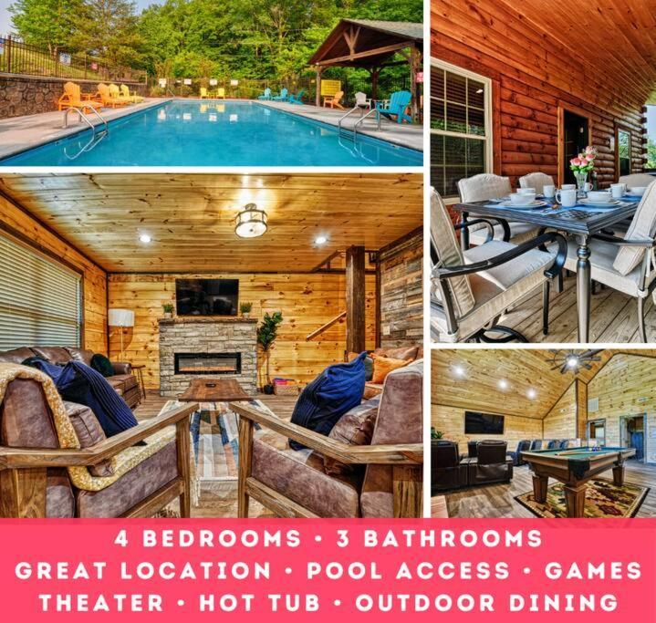 Adventure Retreat/Cabin/Pool+Hot Tub/Game Room+Theater Sevierville Exteriér fotografie